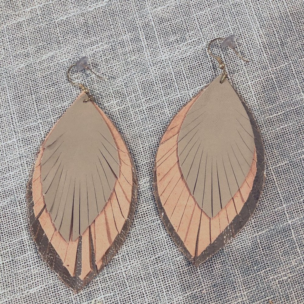 Noonday feather earrings